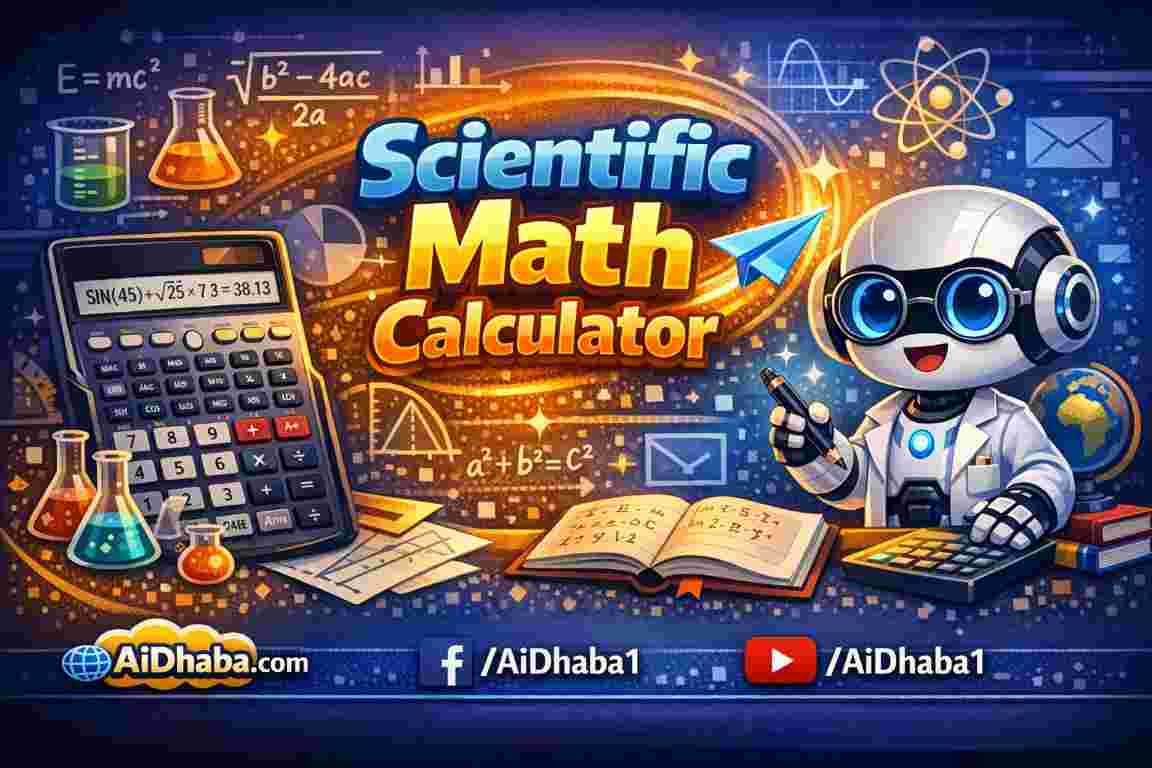 Scientific-Math-Calculator for USA, UK, India - Count words and characters