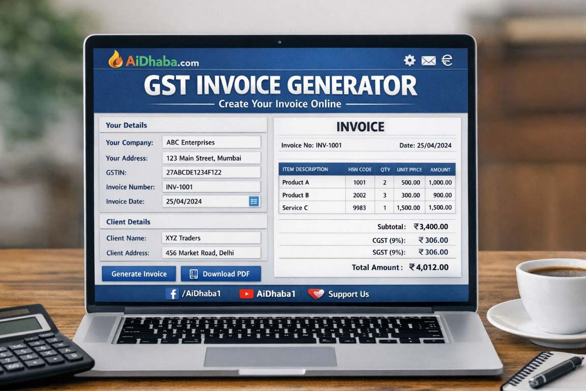 GST Invoice Generator Tool / high accuracy