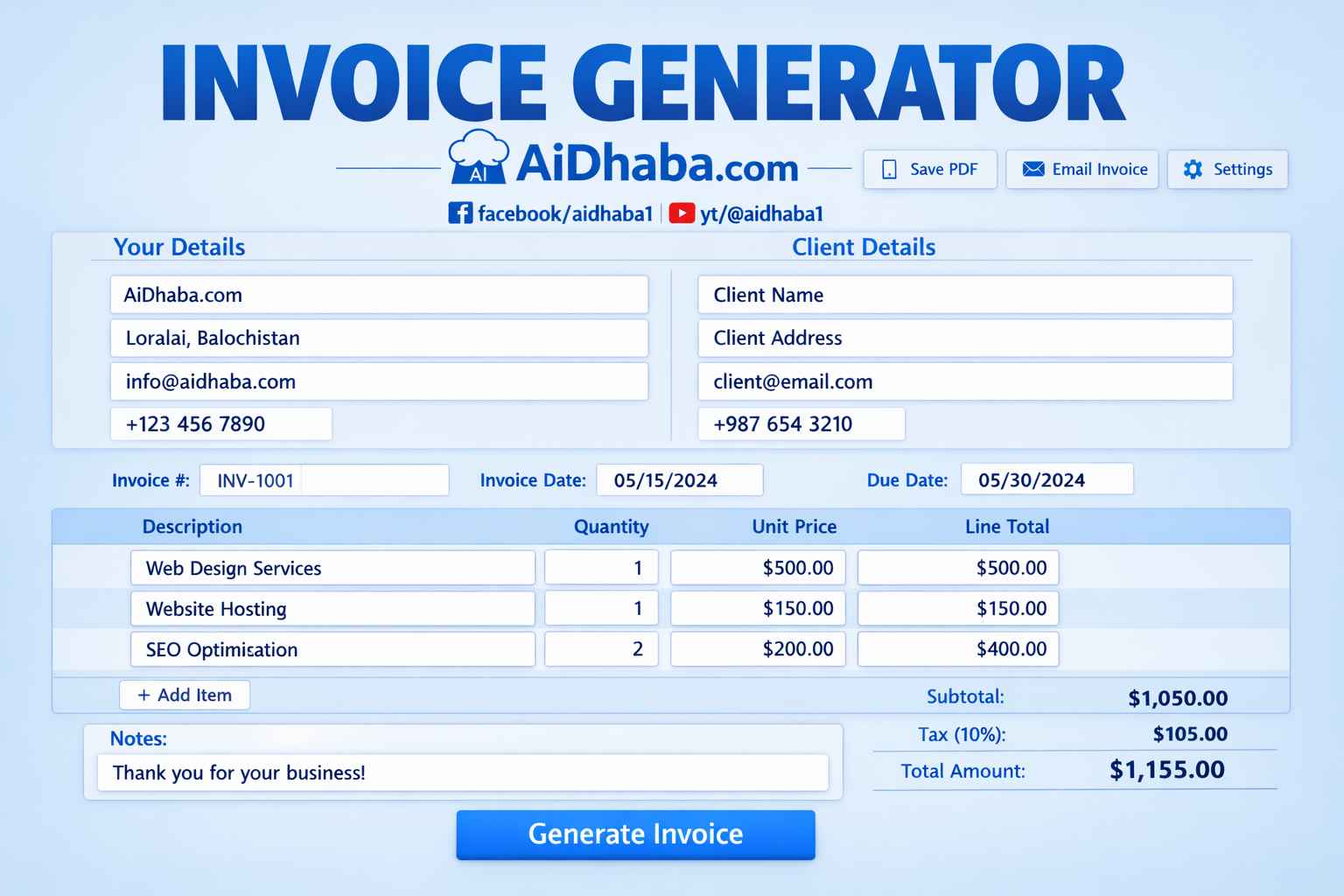 Online Invoice Generator